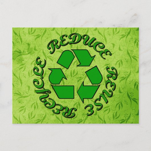 Carte Postale Réduire la réutilisation du recyclage (Devant)
