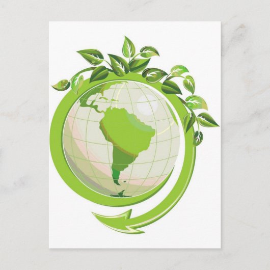 Carte Postale Réduire la réutilisation Recycle partout dans le m (Devant)