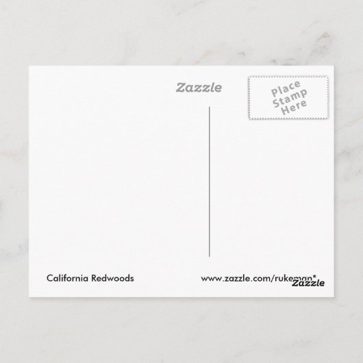 Carte postale Redwoods (Dos)