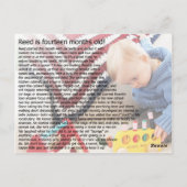 Carte Postale Reed - 14 mois (Dos)