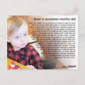 Carte Postale Reed - 17 mois (Dos)