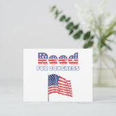 Carte Postale Reed for Congress Patriotic American Flag Design (Debout devant)