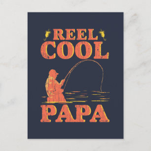 Carte Postale Reel Cool Papa Pêche Papa Fête des pères