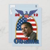 Carte Postale Réélection de Barack Obama pour 2012 (Devant / Derrière)