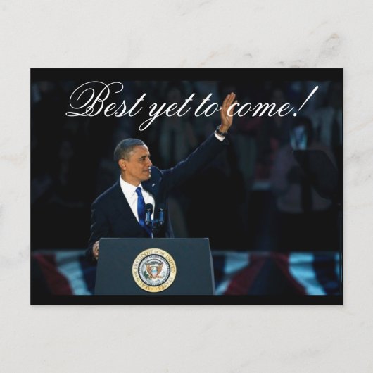 Carte Postale Réélection historique d'OBAMA à venir (Devant)