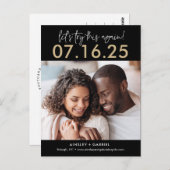 Carte Postale Réessayez COULEUR MODIFIABLE Enregistrer la date C (Devant / Derrière)