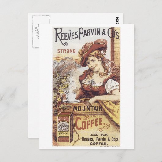 Carte Postale Reeves Parvin & Co. Café (Devant / Derrière)
