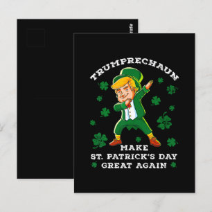 Carte Postale Refaire la Saint-Patrick Encore Mieux Drôle Trump
