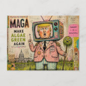 Carte Postale Refaire les Algues Vertes Encore Collage Multimédi (Devant)