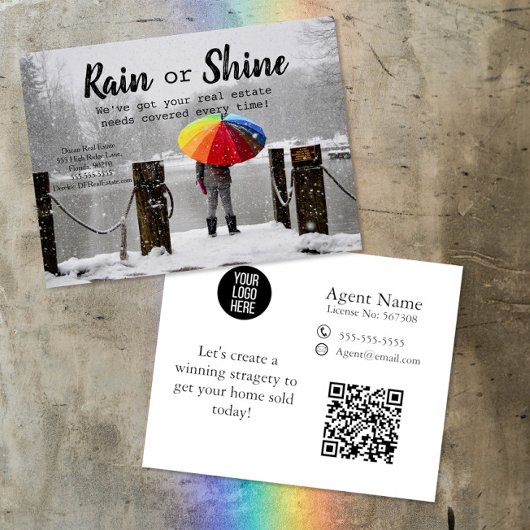 Carte Postale Référence de marketing immobilier Rain or Shine