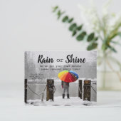 Carte Postale Référence de marketing immobilier Rain or Shine (Debout devant)