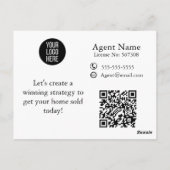 Carte Postale Référence de marketing immobilier Rain or Shine (Dos)
