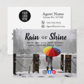 Carte Postale Référencement de clients de pluie marketing immobi (Devant / Derrière)