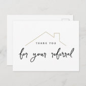 Carte Postale Référencement immobilier Marketing House Merci (Devant / Derrière)