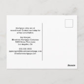 Carte Postale Refinancement Société d'hypothèques Publicité Cart (Dos)