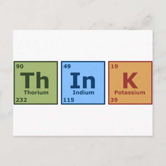 Carte Postale Réfléchir (Devant)