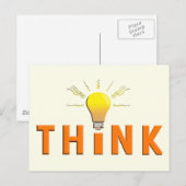 Carte Postale Réfléchir (Devant / Derrière)