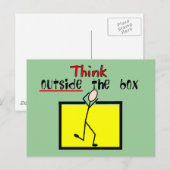 Carte Postale Réfléchissez à l'extérieur de la boîte (Devant / Derrière)