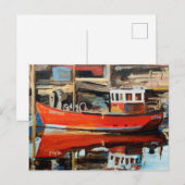 Carte Postale Reflet de bateau (Devant / Derrière)