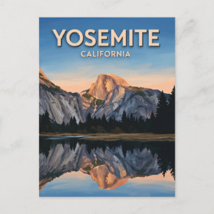 Carte Postale Reflet de Half Dome au coucher du soleil Yosemite
