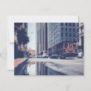 Carte Postale Reflet du tramway à câble de San Francisco et du p