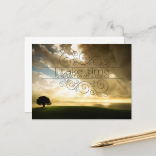 Carte Postale "Reflet sur les bénédictions" Motivation Affirmati