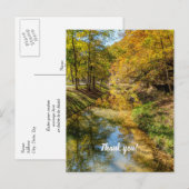Carte Postale Reflets d'automne de Creek Vertical Merci (Devant / Derrière)