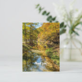 Carte Postale Reflets d'automne de Creek Vertical Merci (Debout devant)