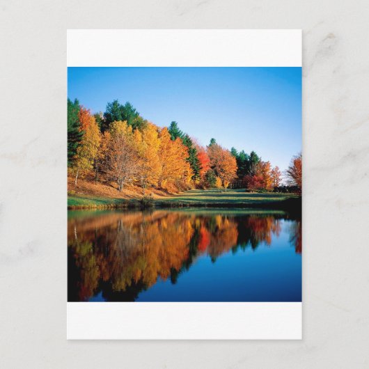 Carte Postale Reflets d'Automne Vermont (Devant)
