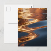 Carte Postale Reflets de feuilles d'automne Aquarelle (Devant / Derrière)