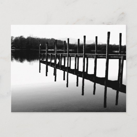 Carte Postale Reflets de la jetée en bois : Derwentwater (Devant)
