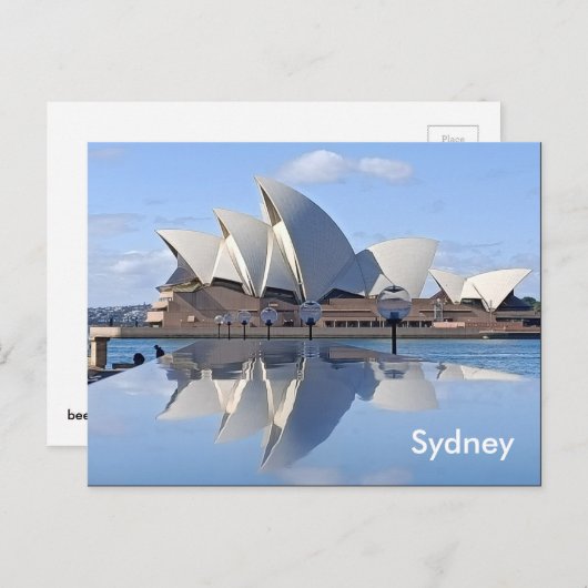 Carte Postale Reflets de l'Opéra de Sydney (Devant / Derrière)