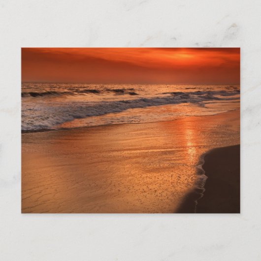 Carte Postale Reflets du coucher de soleil sur les nuages et le  (Devant)