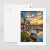 Carte Postale Reflets du port mystique (Devant / Derrière)
