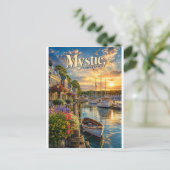Carte Postale Reflets du port mystique (Debout devant)