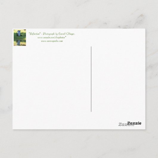 Carte Postale Réflexion (Dos)