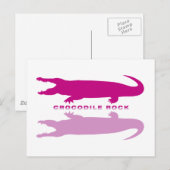 Carte Postale Réflexion crocodile violet) (Devant / Derrière)