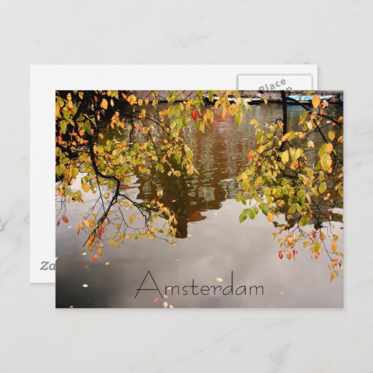 Carte Postale Réflexion d'Amsterdam (Devant / Derrière)