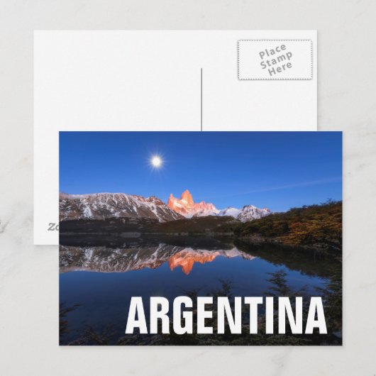 Carte Postale Réflexion de Fitz Roy (Devant / Derrière)