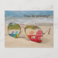 Réflexion De La Chaise Adirondack Dans Les Lunette