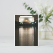 Carte Postale Réflexion de la nuit commémorative Lincoln (Debout devant)