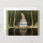 Carte Postale Réflexion de la princesse dans la piscine (Devant / Derrière)