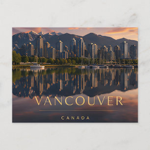 Carte Postale Réflexion de l'eau de montagne de Vancouver Canada