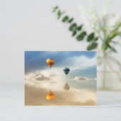 Carte Postale Réflexion de l'eau des ballons à air chaud (Debout devant)