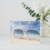 Carte Postale Réflexion De L'Estarfish Dans Les Lunettes De Sole (Debout devant)