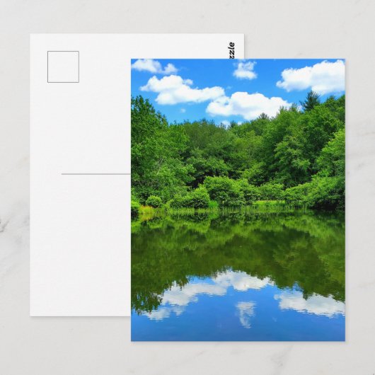 Carte Postale Réflexion de l'étang (Devant / Derrière)