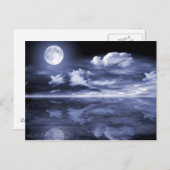 Carte Postale Réflexion de lune d'océan (Devant / Derrière)