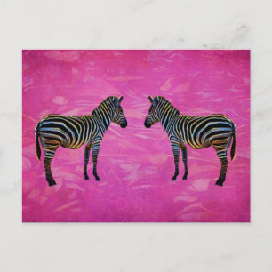 Carte Postale Réflexion de Neon Zebra