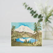 Carte Postale Réflexion des montagnes (Debout devant)