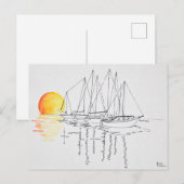 Carte Postale Réflexion des voiliers | Concarneau, Bretagne (Devant / Derrière)